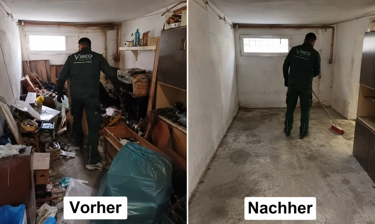 Vorher Nachher Keller Entrümpelung von Vireo Service