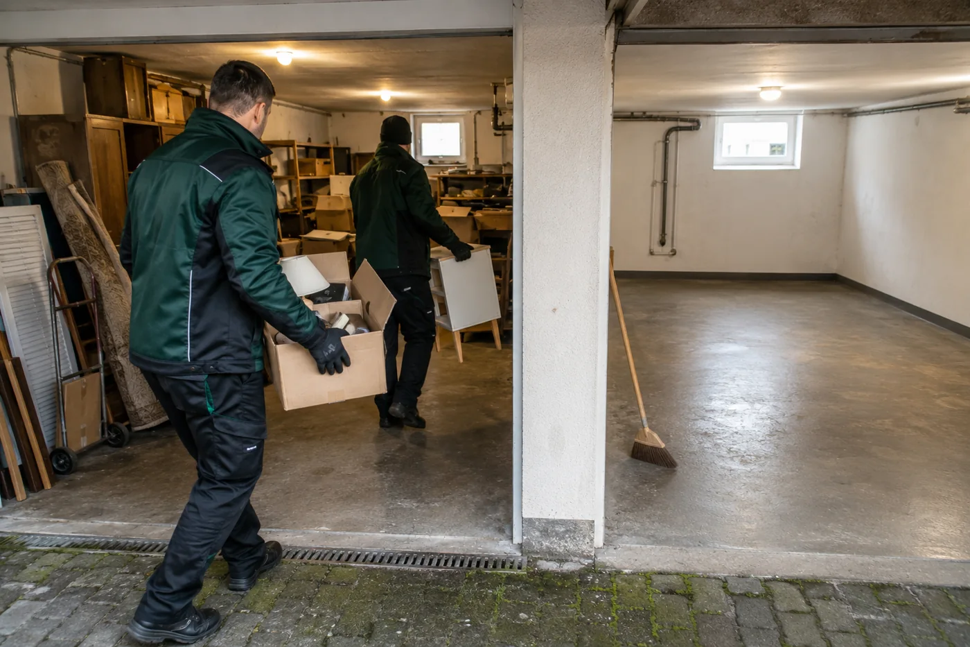 Entrümpelung Dormagen mit VIREO SERVICE Team und geräumtem Keller
