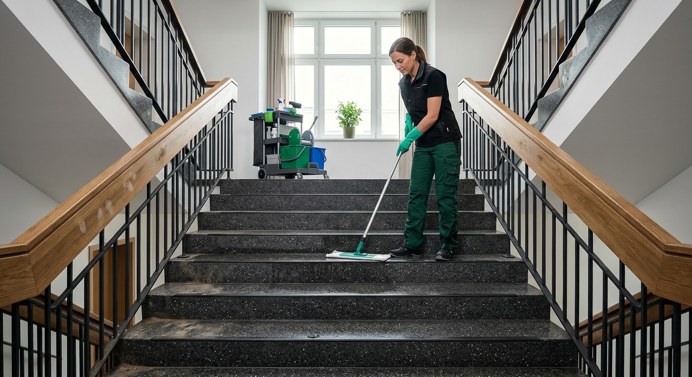 treppenhausreinigung koeln Treppenhausreinigung in einem Kölner Mehrfamilienhaus